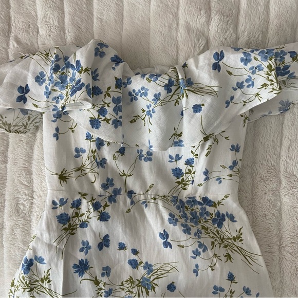 🌿|NWT| Reformation Baela Linen Dress in Clarita - Picture 7 of 14